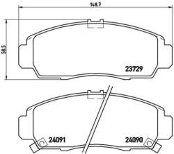 BREMBO fékbetét készlet, tárcsafék P28 034X