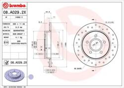 BREMBO Féktárcsa Xtra - fúrt 08. A029.2X