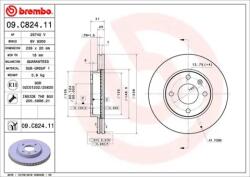 BREMBO Féktárcsa belső hűtés Ø236mm 09. C824.11