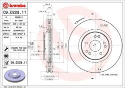BREMBO Féktárcsa szellőző Ø320mm 09. D228.11