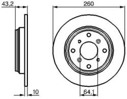 Bosch tömör féktárcsa Ø259, 6 mm 0 986 478 680