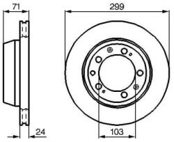 Bosch szellőző féktárcsa Ø299mm 0 986 478 417