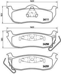 BREMBO fékbetét készlet, tárcsafék P37 011