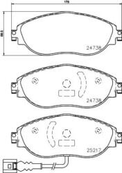 BREMBO fékbetét készlet P85 144X