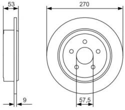 Bosch Féktárcsa tömör Ø270mm 0 986 479 A79