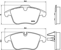 BREMBO fékbetét készlet, tárcsafék P36 022