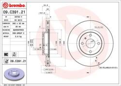 BREMBO Féktárcsa Brembo UV festett 09. C391.21