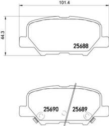BREMBO fékbetét készlet, tárcsafék P61 111