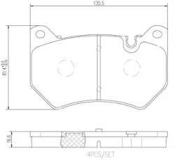 BREMBO fékbetét készlet, tárcsafék P85 177