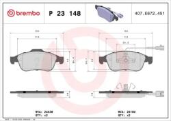 BREMBO fékbetét készlet, tárcsafék P23 148