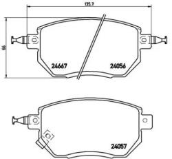 BREMBO fékbetét készlet, tárcsafék P56 051