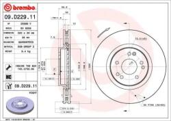 BREMBO Féktárcsa szellőző Ø320mm 09. D229.11
