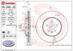 BREMBO féktárcsa 09. C981.23