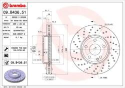 BREMBO fékkorong lyukasztás/belső hűtött Ø295mm 09. B436.51