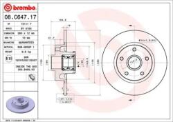 BREMBO Féktárcsa tömör Ø280mm 08. C647.17