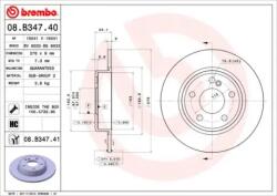 BREMBO Féktárcsa tömör Ø276mm 08. B347.41