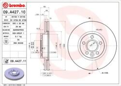BREMBO Féktárcsa szellőző Ø300mm 09. A427.11