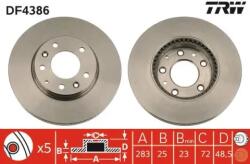 TRW szellőző féktárcsa Ø283mm DF4386