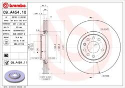 BREMBO Féktárcsa szellőző Ø321mm 09. A454.11