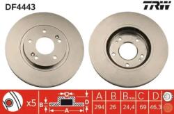 TRW szellőző féktárcsa Ø294mm DF4443