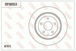 TRW Féktárcsa tömör Ø303mm DF8053