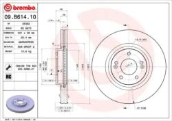 BREMBO Féktárcsa szellőző Ø321mm 09. B614.10