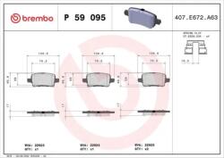 BREMBO fékbetét készlet, tárcsafék P59 095