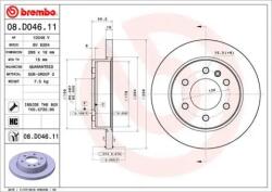 BREMBO Féktárcsa tömör Ø298mm 08. D046.11