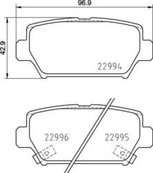 BREMBO fékbetét készlet, tárcsafék P54 062