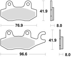 BRAKING fékbetétek, BRAKING (fékbetét fémes keverék SM1) 2 db/csomag - runder - 12 405 Ft