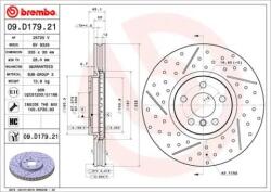 BREMBO Féktárcsa hornyolt/perforált Ø335mm 09. D179.21