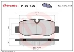 BREMBO fékbetét készlet P50 126