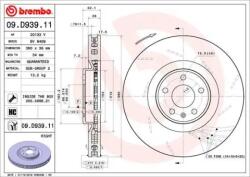 BREMBO Féktárcsa hornyolt Ø360mm 09. D939.11