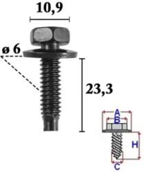 Romix - Chrysler csavar M6 (10 db-os csomag)