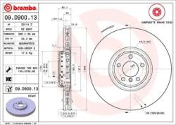 BREMBO Féktárcsa belső hűtés Ø395mm 09. D900.13