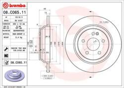 BREMBO Féktárcsa tömör Ø300mm 08. C065.11