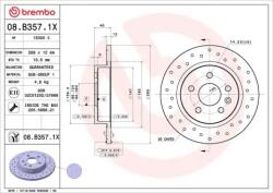 BREMBO Féktárcsa Xtra - fúrt 08. B357.1X