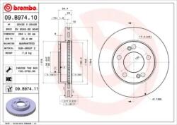 BREMBO Féktárcsa szellőző Ø294mm 09. B974.11