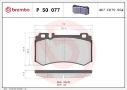 BREMBO fékbetét készlet, tárcsafék P50 077