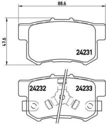 BREMBO fékbetét készlet, tárcsafék P28 051