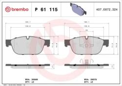 BREMBO fékbetét készlet P61 115