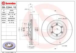 BREMBO Féktárcsa szellőző Ø300mm 09. C244.10