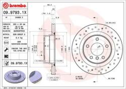 BREMBO féktárcsa perforált/belső hűtéses Ø300mm 09.9793. 1X