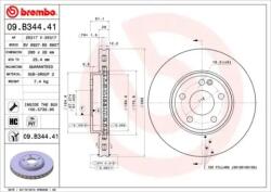 BREMBO Féktárcsa szellőző Ø295mm 09. B344.41