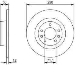 Bosch tömör féktárcsa Ø289, 5mm 0 986 479 311