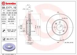 BREMBO Féktárcsa szellőző Ø256mm 09. C171.11