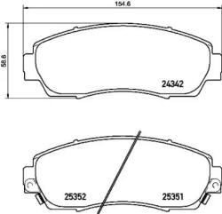 BREMBO fékbetét készlet, tárcsafék P28 068