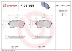 BREMBO fékbetét készlet P36 036