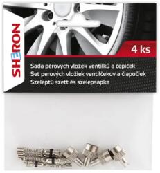 SHERON Szelepfedő sapkák és szeleptömítő készlet, 4 db