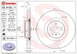 BREMBO Féktárcsa szellőző Ø375mm 09. R105.11